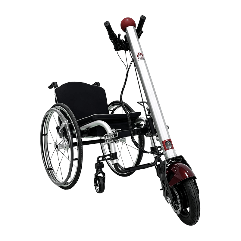 Electric Handcycle Wheelchair Attachment, Front-Mounted Powered Mobility Assist Device for Manual Wheelchairs