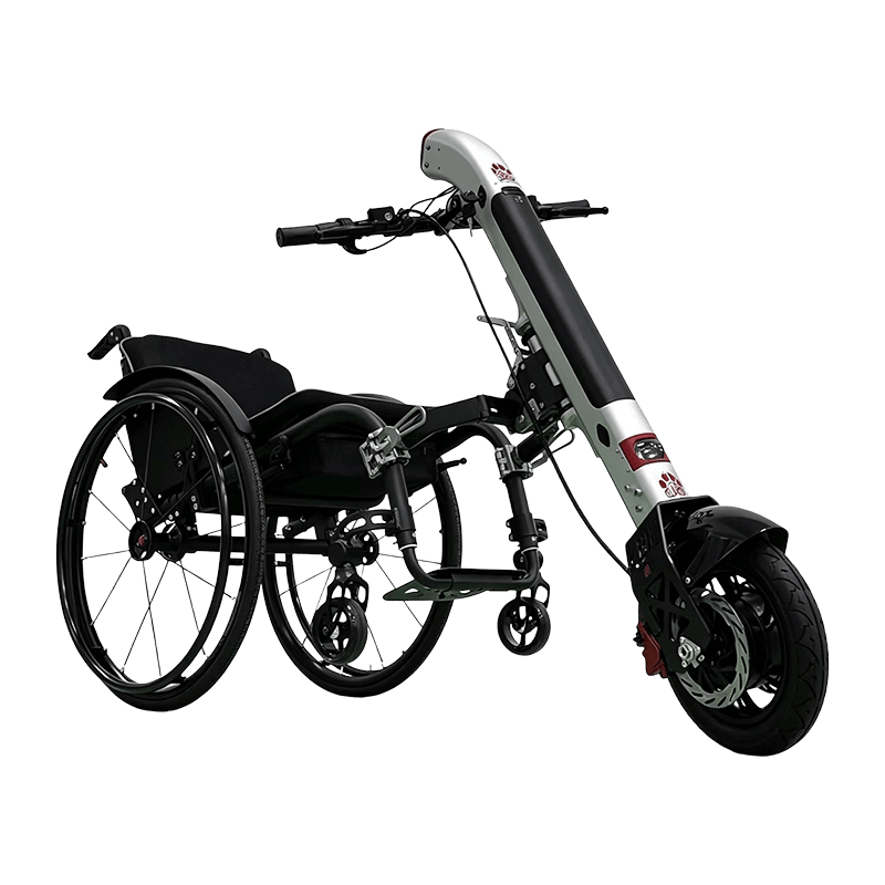 Electric Wheelchair Handcycle Attachment, Front-Mounted Powered Handcycle for Manual Wheelchair Mobility Assistance 