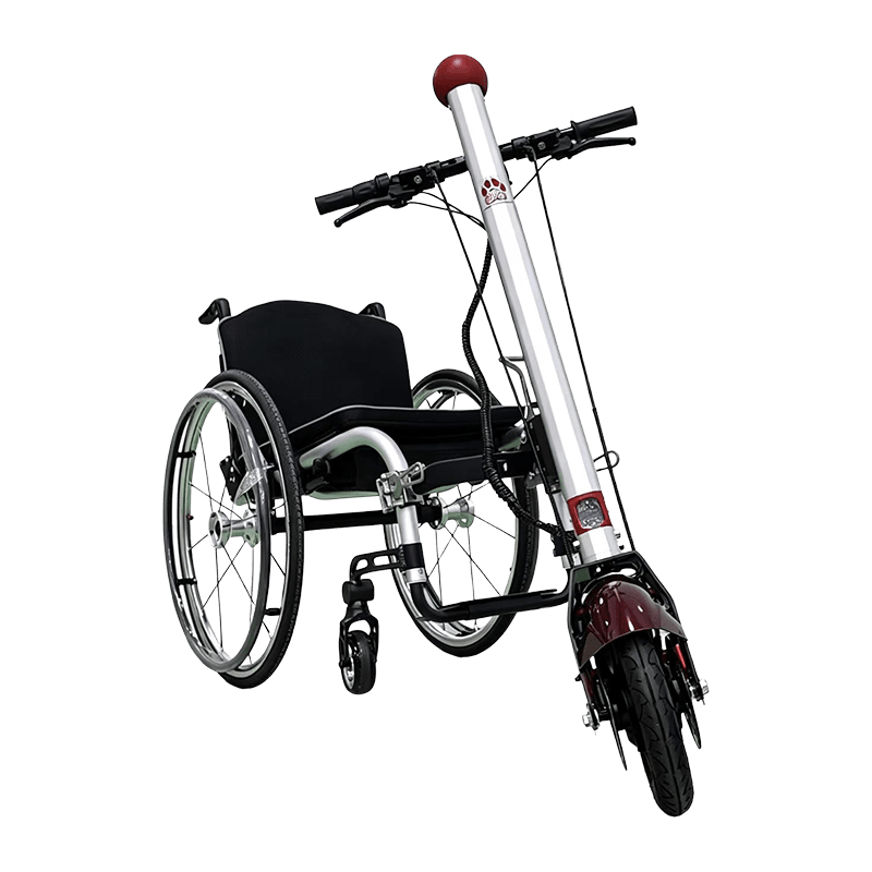 Electric Handcycle Wheelchair Attachment, Front-Mounted Powered Mobility Assist Device for Manual Wheelchairs