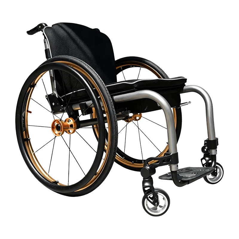 Titanium Alloy Wheelchair, Lightweight Self-Propelled Manual Wheelchair with Ergonomic Design Titanium Alloy Wheelchair, Lightweight Self-Propelled Manual Wheelchair with Ergonomic Design